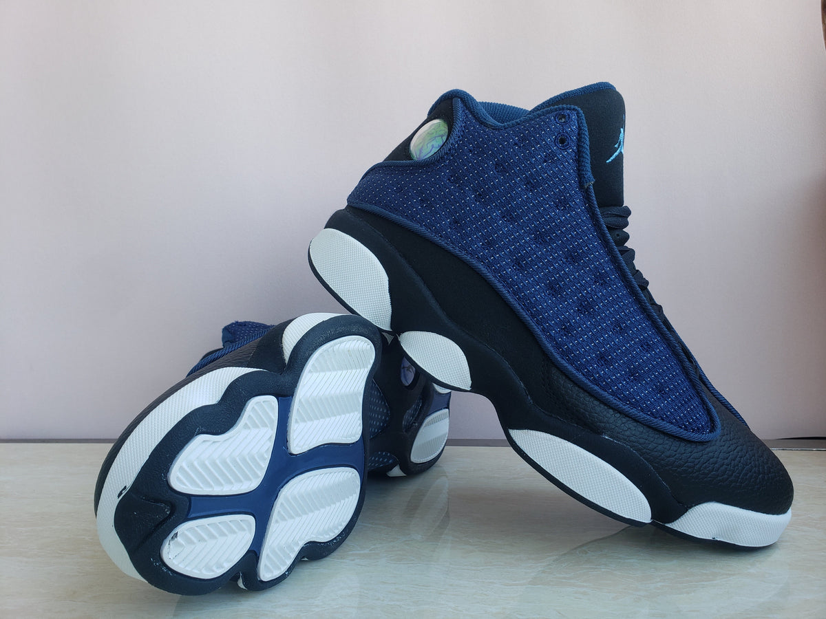 Air Jordan 13 Black Deep Blue Reflective Sneakers