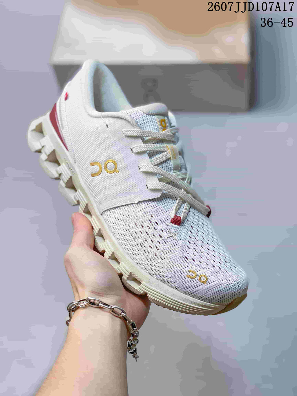 On Running Cloud X 4 AD Sneakers White Red Gold