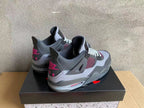 Air Jordan 4 Gray and Pink Sneakers