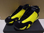 Jordan 14 Retro Black and Yellow High-Top Sneakers