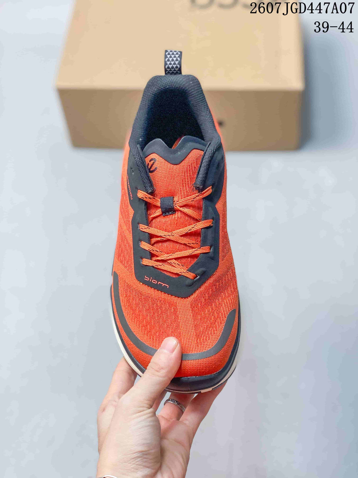 ECCO 710270OPW Orange and Navy Running Sneakers