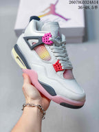 Jordan Air Jordan 4 Retro Comic White Black Pink Sneakers