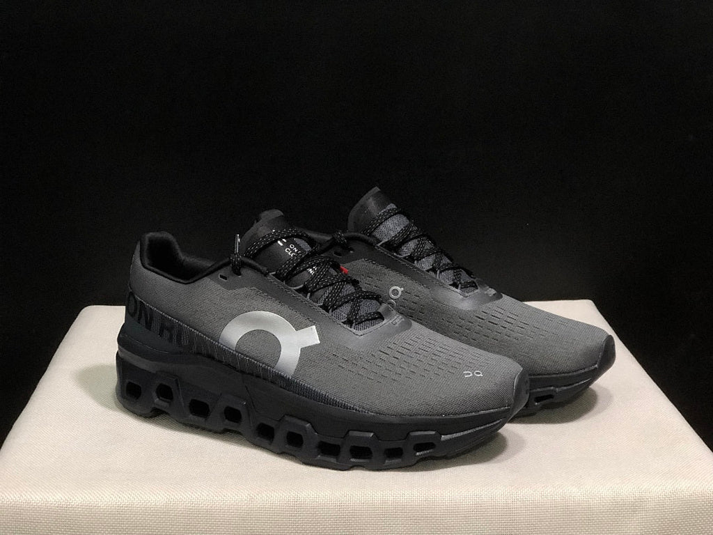 On Cloudmonster 2 Running Shoes in Gray and Black