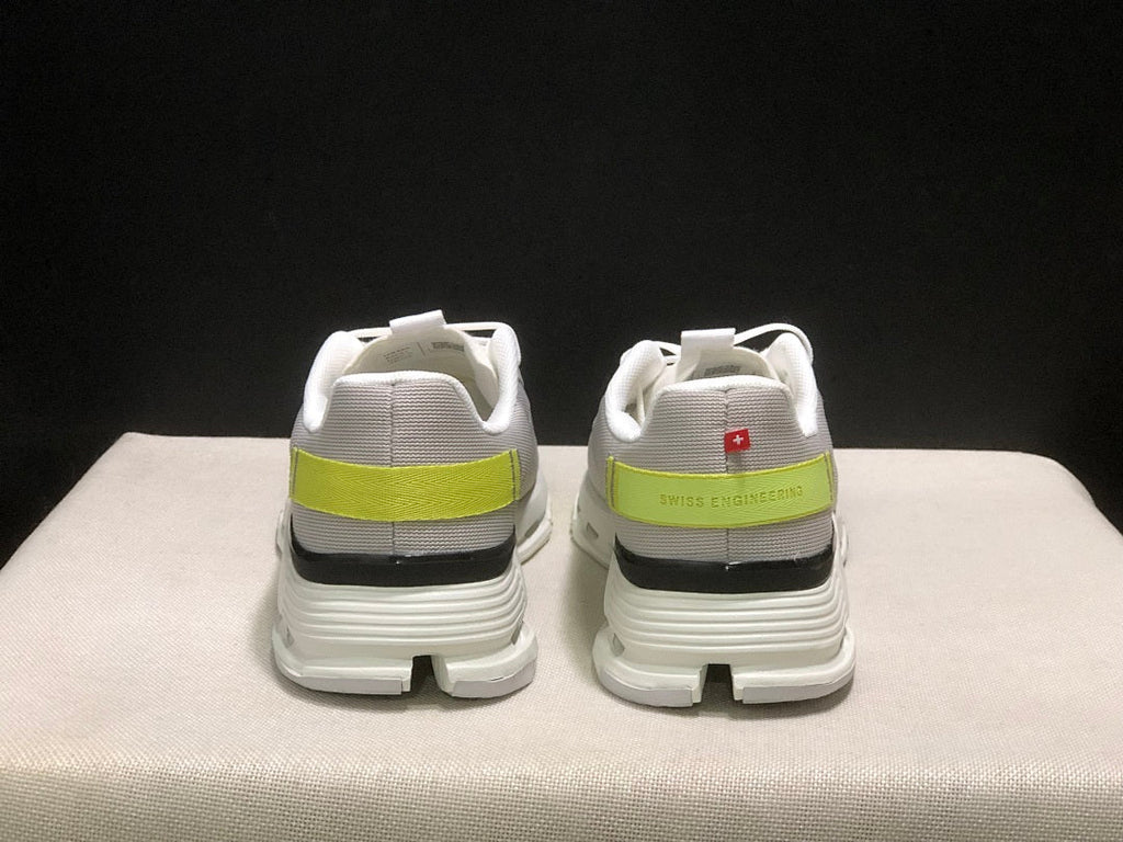 On Cloudnova Form 2 Sneakers, Grey and Fluorescent Green