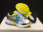 Trapstar Retro Chunky Sneakers in White, Blue and Neon Yellow