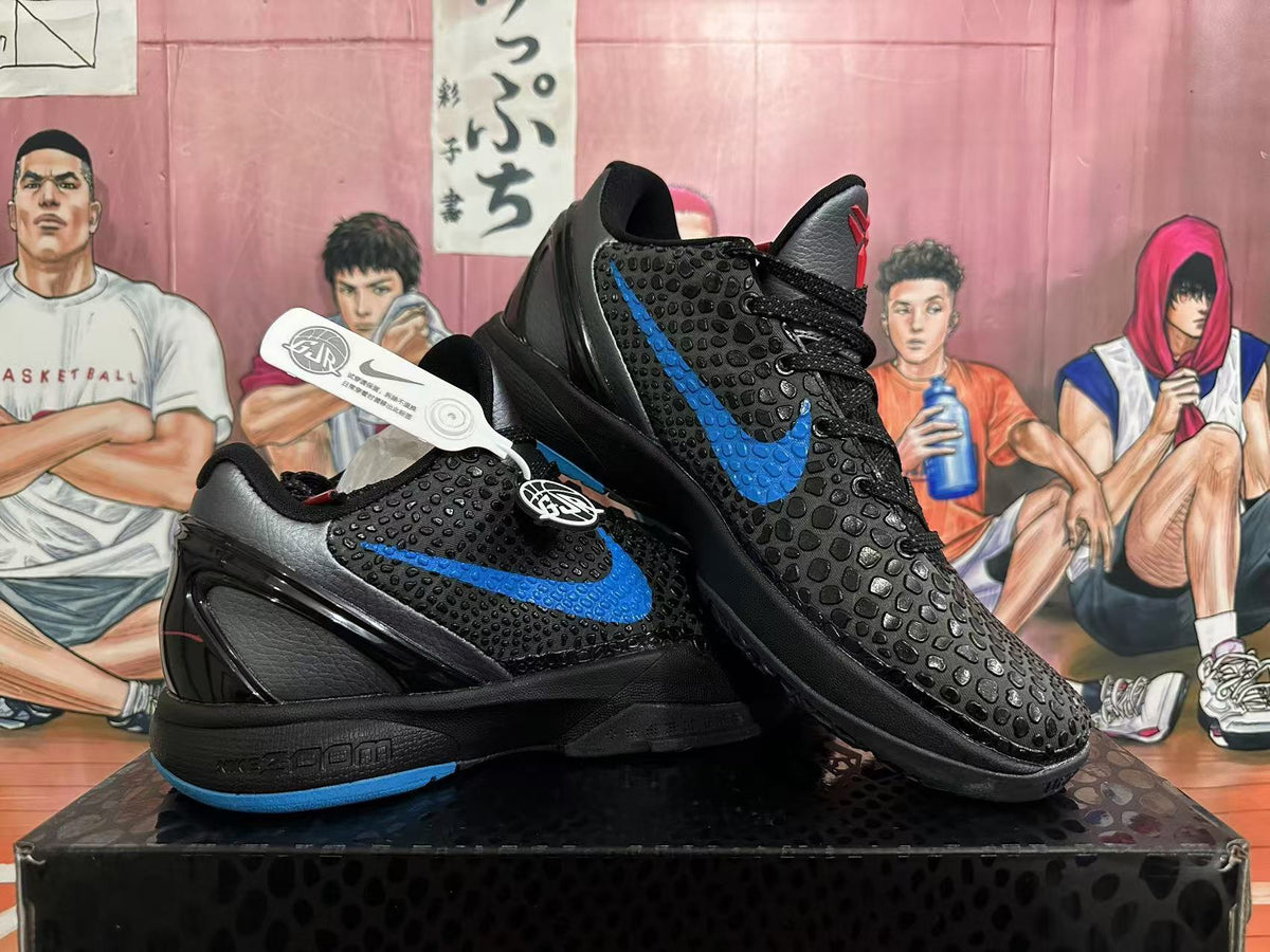 Nike Kobe 6 Basketball Shoes Black and Blue