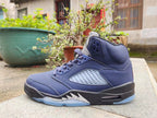 Jordan 5 High-Top Sneakers in Deep Blue