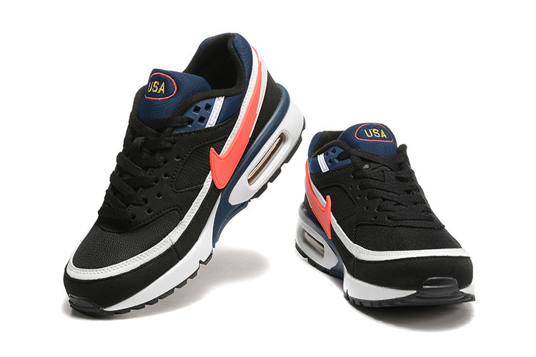 Nike Air Max Black and Coral Sneakers