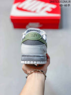 Nike Dunk Low Custom Gray Green Graffiti Sneakers