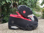 Jordan Air Jordan 14 Black and Red Mid-Top Sneakers
