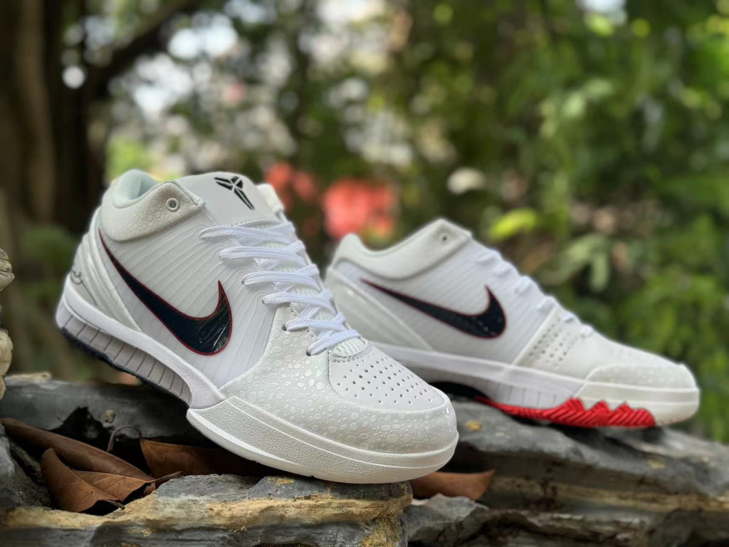 Nike Kobe 4 Basketball Shoes – White Paris Olympics Home Colorway