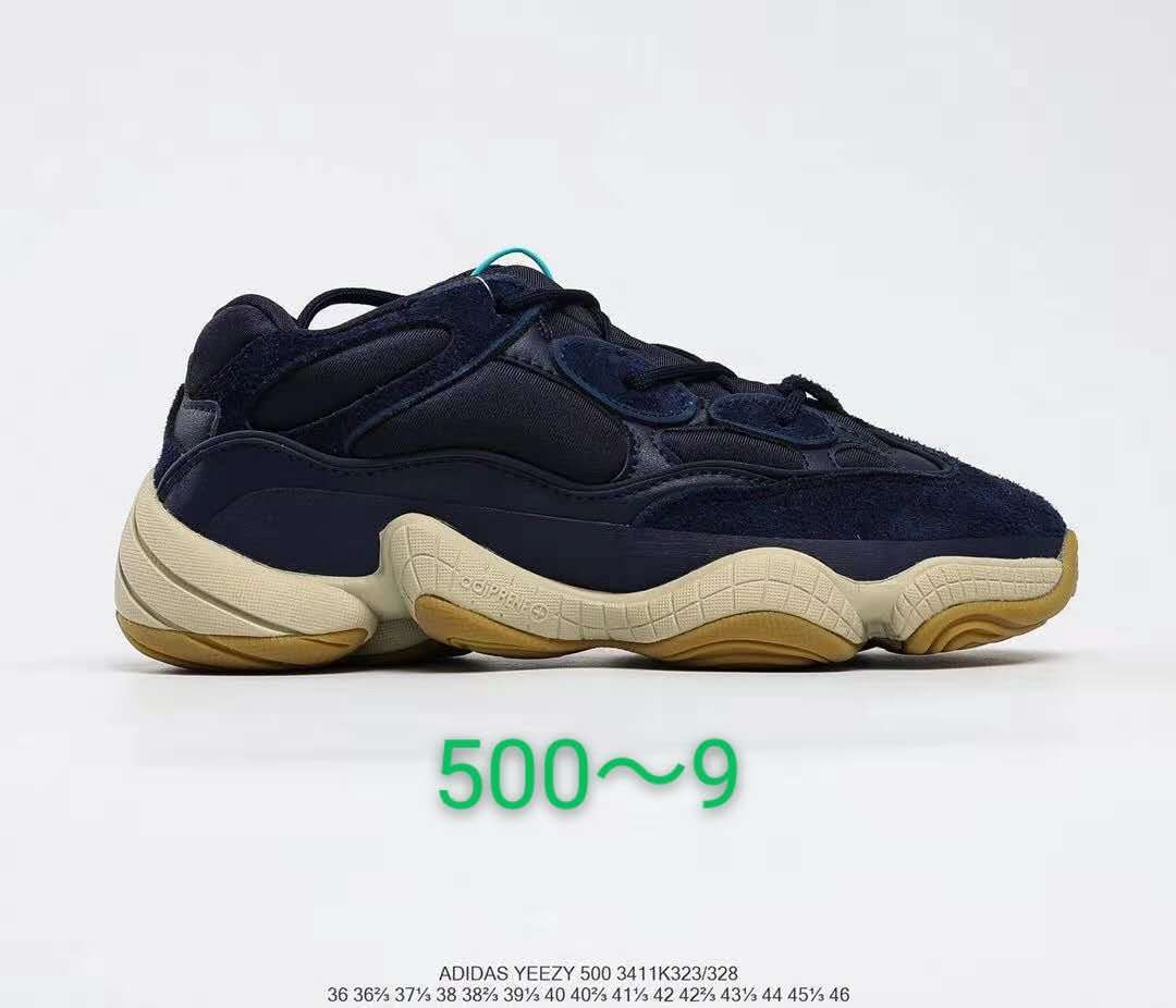 Adidas Yeezy 500 Low Top Sneakers Navy and Cream FW7019