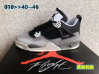 Jordan 4 Black Oreo Sneakers in Black, Grey and White