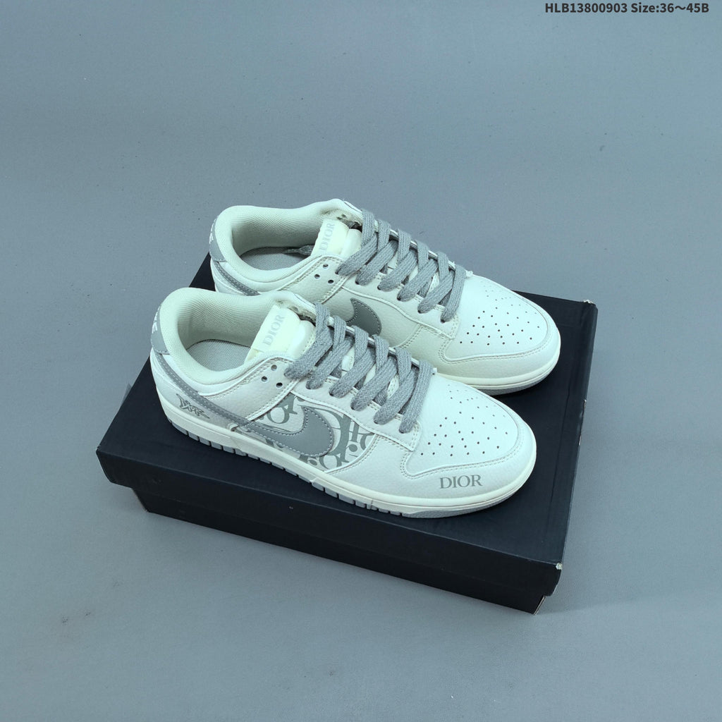 Nike Dunk Low-Style Sneakers with Designer-Inspired Details