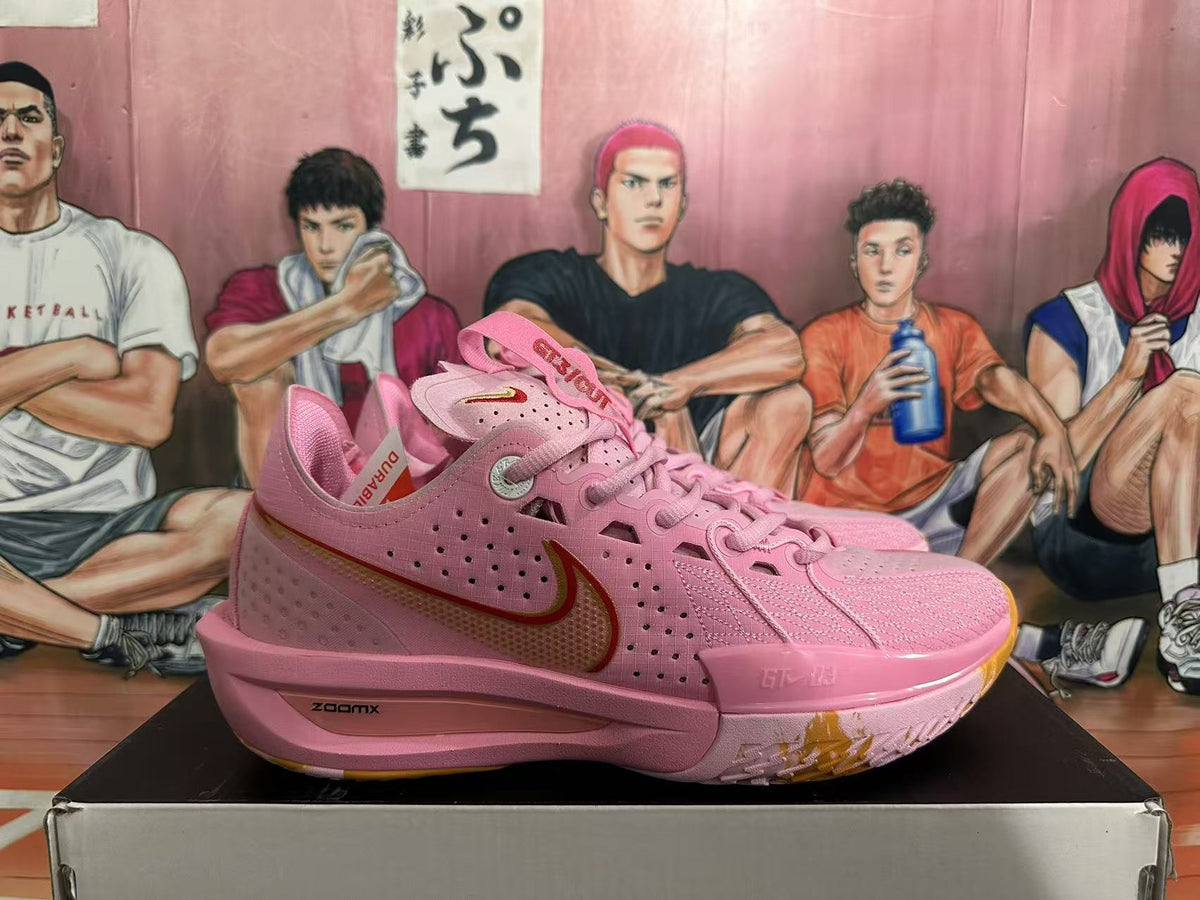 Nike Basketball Shoes in Pink and Gold