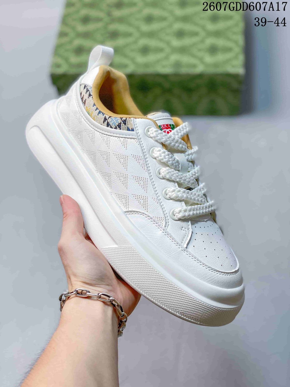 Gucci Screener GG High-Top Sneakers White 2607GDD607A17