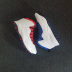Air Jordan 10 Mismatch High-Top Sneakers White Red Blue