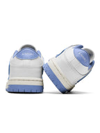 AIVIR White and Light Blue Low-Top Sneakers