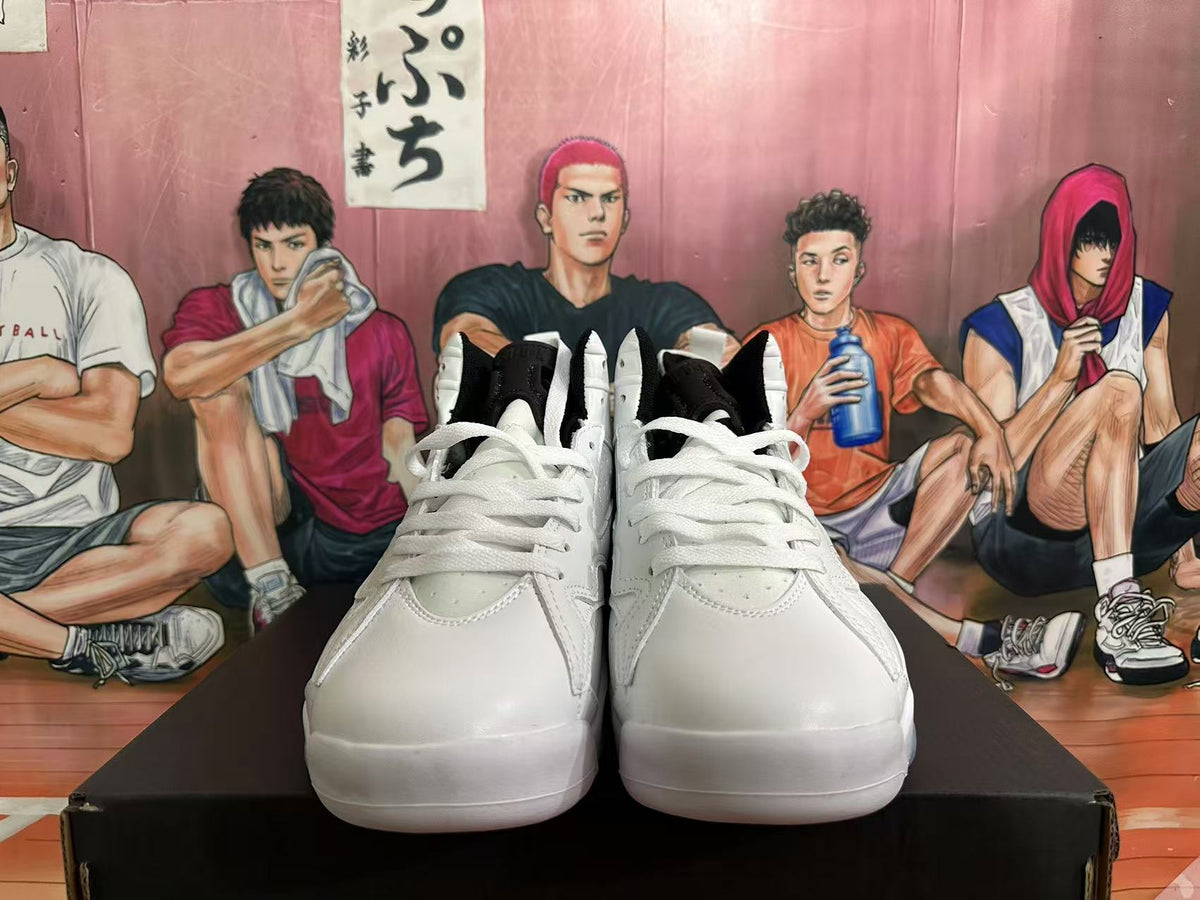 Jordan 6 Retro White and Black High-Top Sneakers
