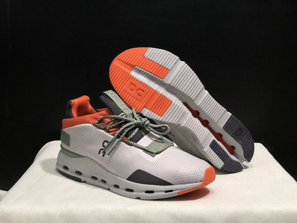 On Cloudnova 1 Sneakers, Silver and Orange