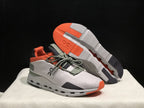 On Cloudnova 1 Sneakers, Silver and Orange