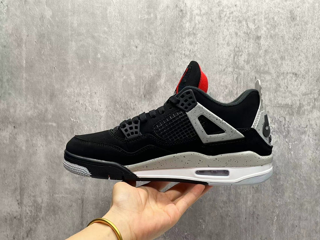Jordan AJ4 Black Cement Black and Grey Sneakers