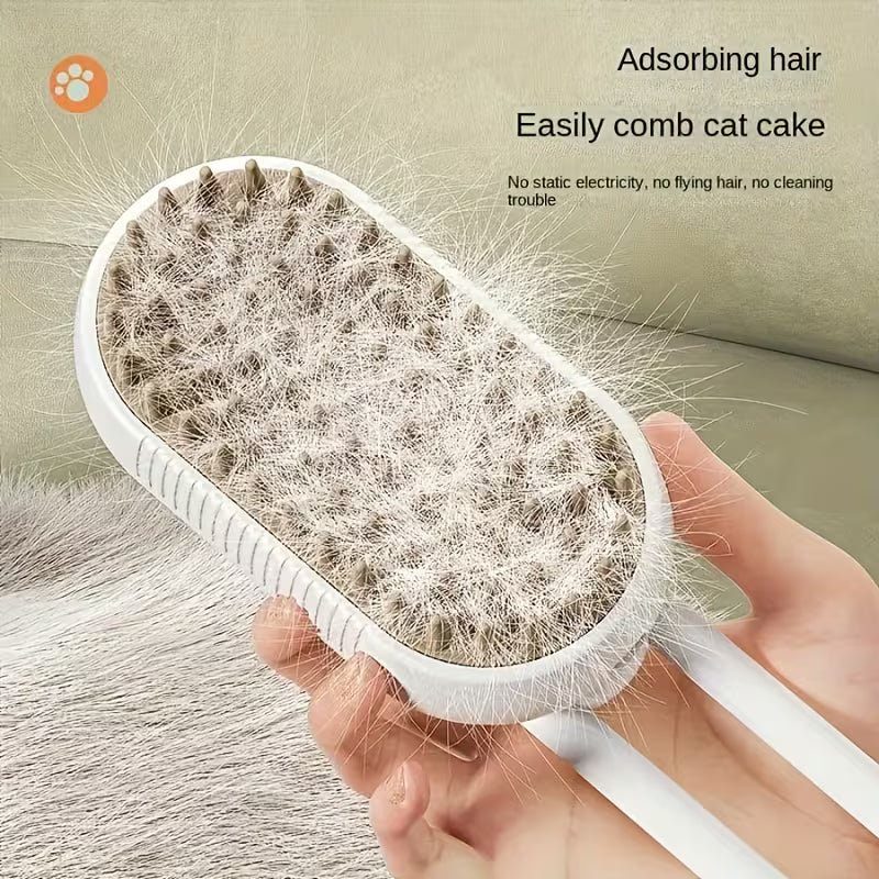 Pet Steam Spray Grooming Brush for Cats and Dogs