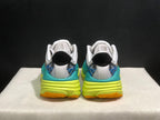 HOKA Stinson 7 Trail Sneakers in Blue and Lime