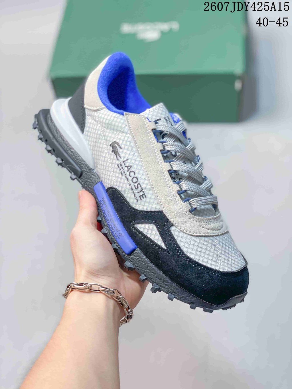 Lacoste Casual Sneakers White Black Blue 2607JDY425A15