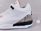 Air Jordan 3 Retro White Red Sneakers with Elephant Print