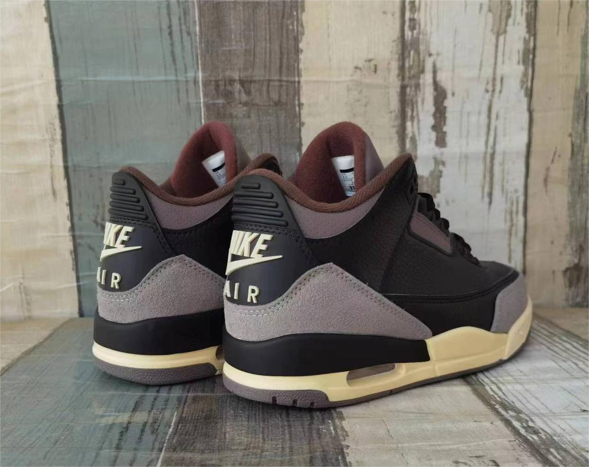 Jordan 3 Men’s Sneakers in Black and Coffee