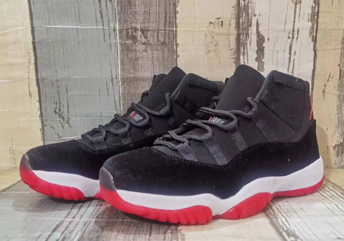 Jordan 11 Black and Red High-Top Sneakers