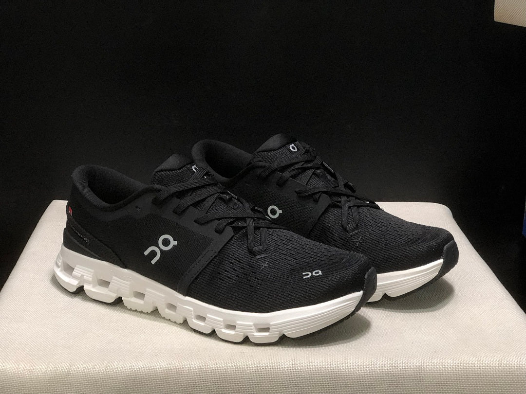 On Cloud X 4 Black and White Sneakers