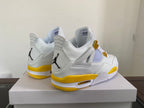 Jordan 4 Retro Sneakers in White, Purple, Brown and Yellow
