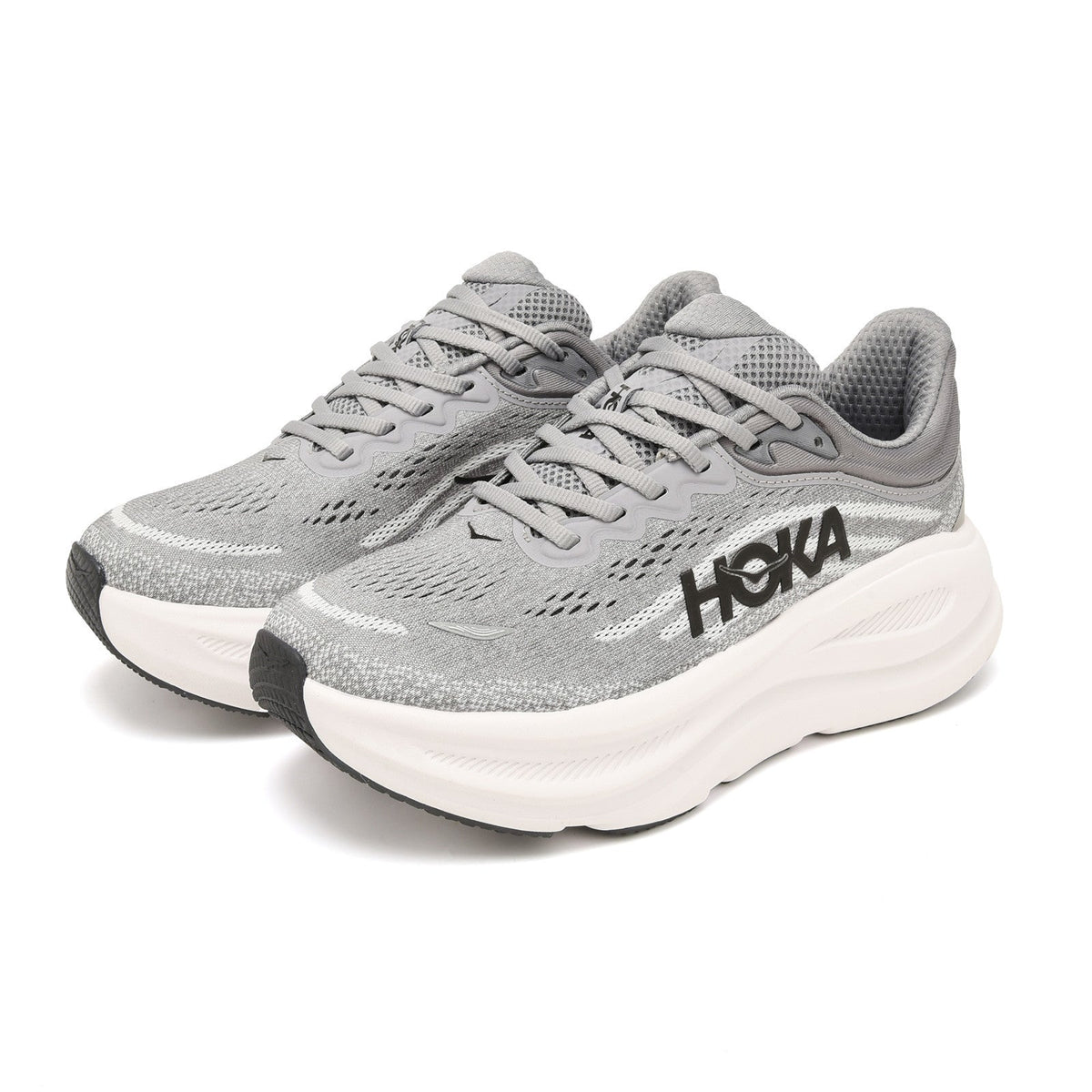 HOKA Bondi 9 Gray Running Shoes 1162011-GCTC