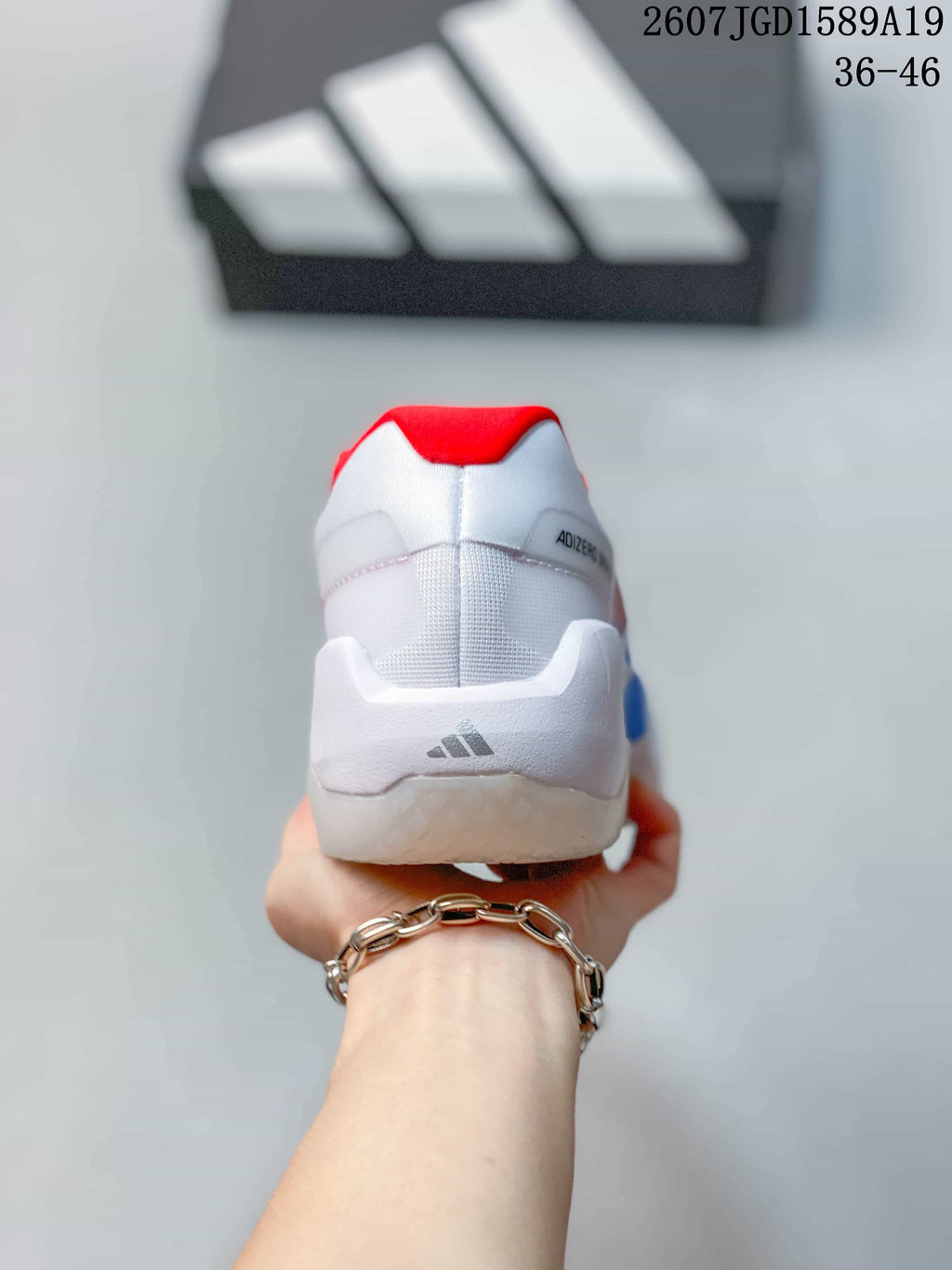 adidas Adizero Dropset Pro Training Sneakers White Red Blue