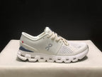 On Cloud X 4 Ivory and Blue Sneakers