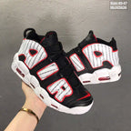 Nike Air More Uptempo Black Red White Sneakers