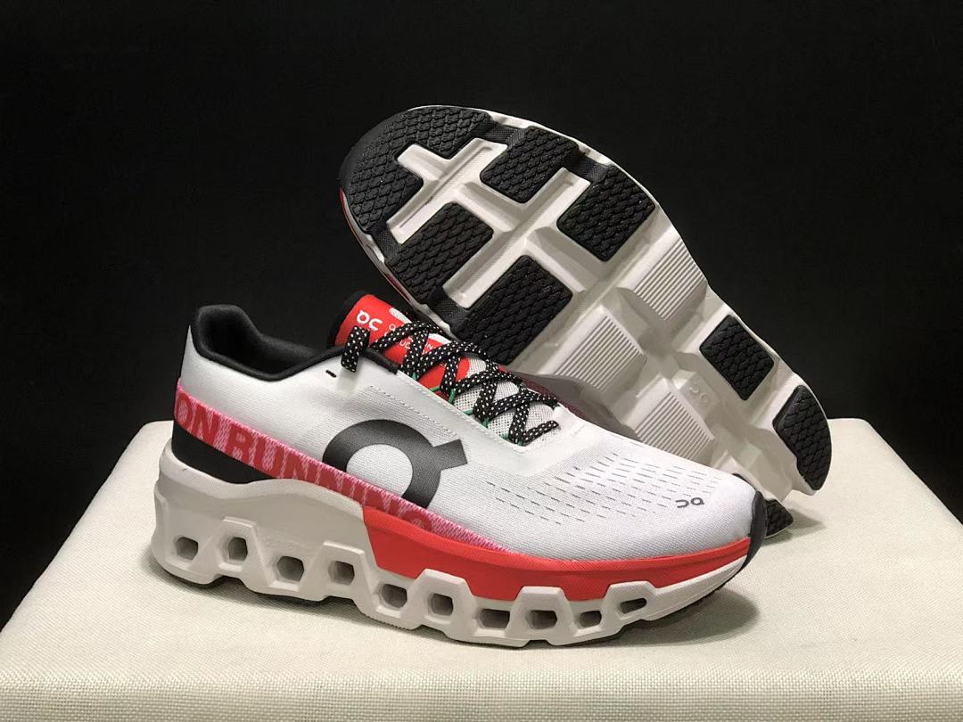 On Cloudmonster 2 PAF White Rose Running Sneakers