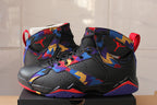 Air Jordan 7 Retro Black Colorful High-Top Sneakers