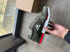 Le Coq Sportif AN-25 Sneakers in Olive Green and Red