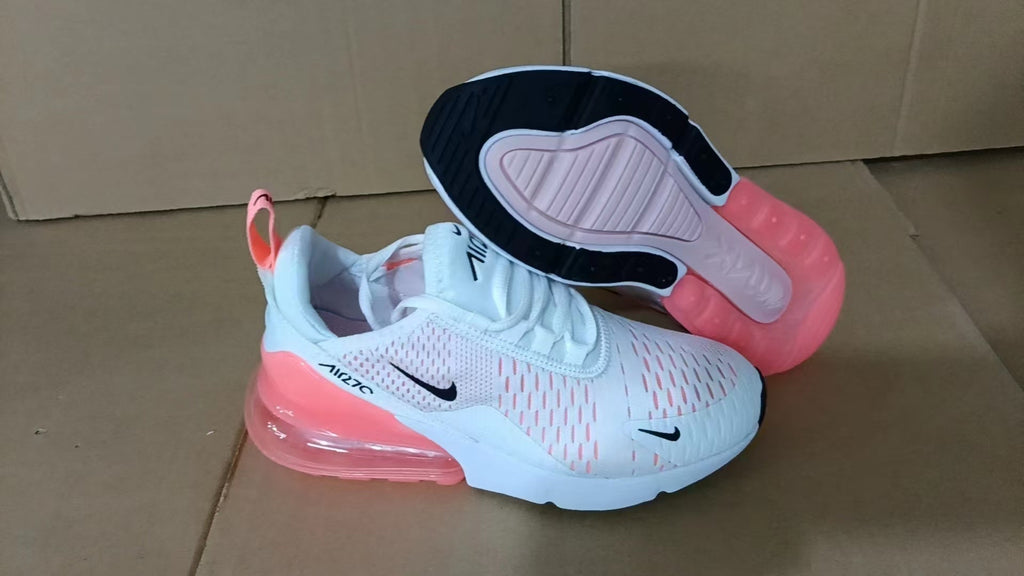 Nike Air Max 270 White and Pink Sneakers
