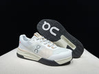 On The Roger Advantage Pro White and Beige Court Sneakers
