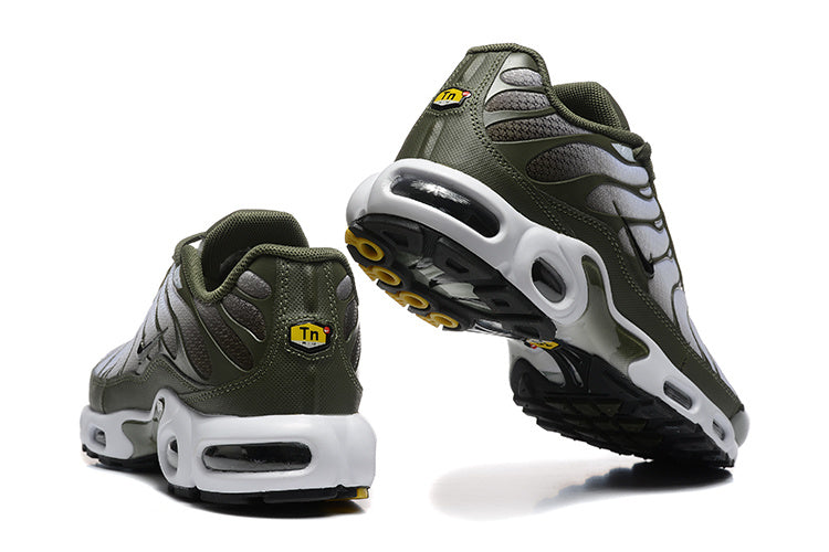 Nike Air Max Plus Sneakers in Silver and Olive