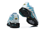 Nike Air Max Plus White and Aqua Sneakers
