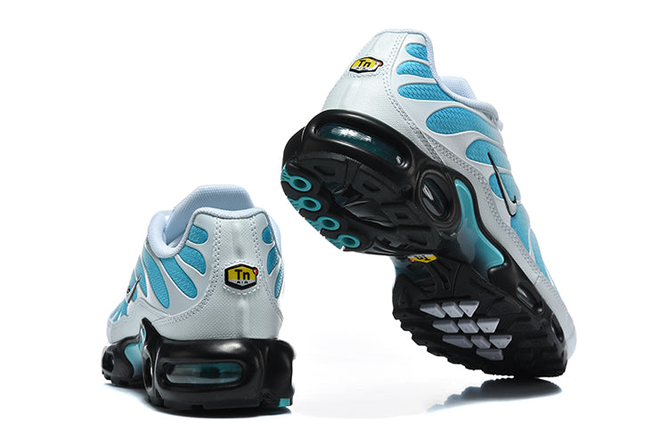 Nike Air Max Plus White and Aqua Sneakers