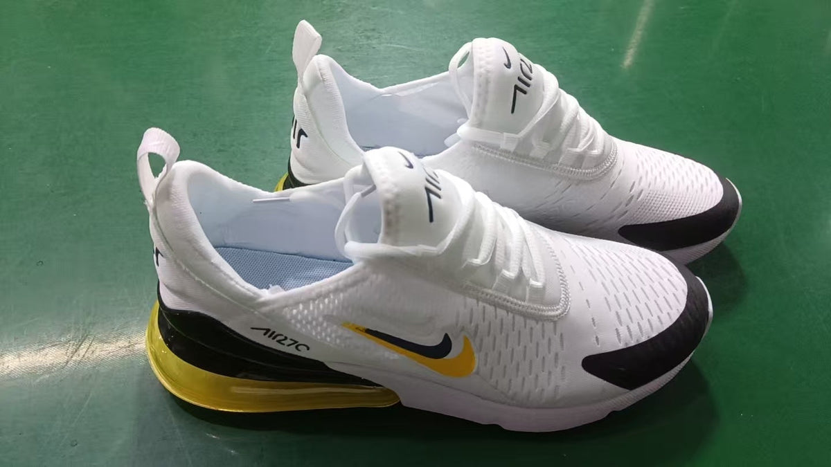 Nike Air Max 270 White Black Yellow Sneakers