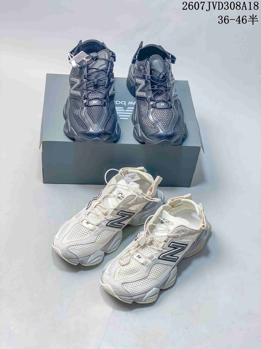 New Balance 9060 Sneakers Black and White 2607JVD308A18