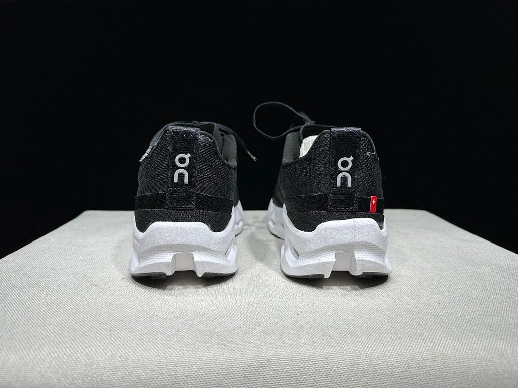 On Cloudsurfer Trail Black and White Trail Running Shoes