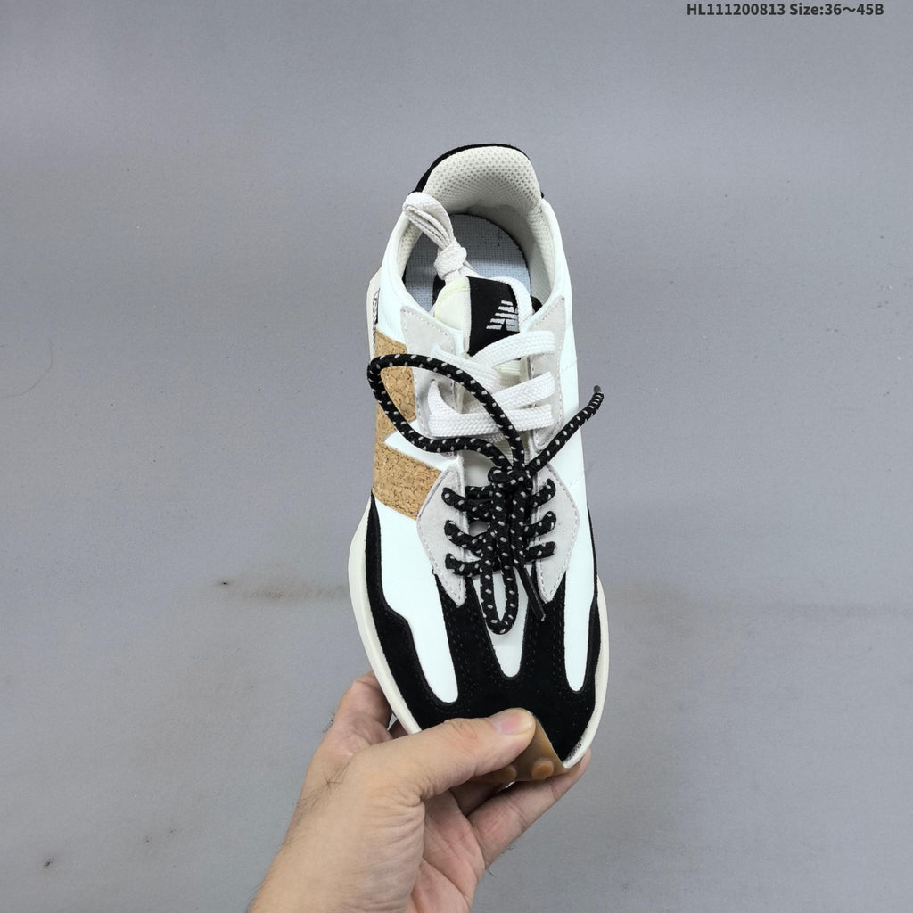 New Balance MS327KA1 Retro Lifestyle Sneakers, White and Black